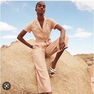 J. Crew Linen-blend Wide-leg Jumpsuit